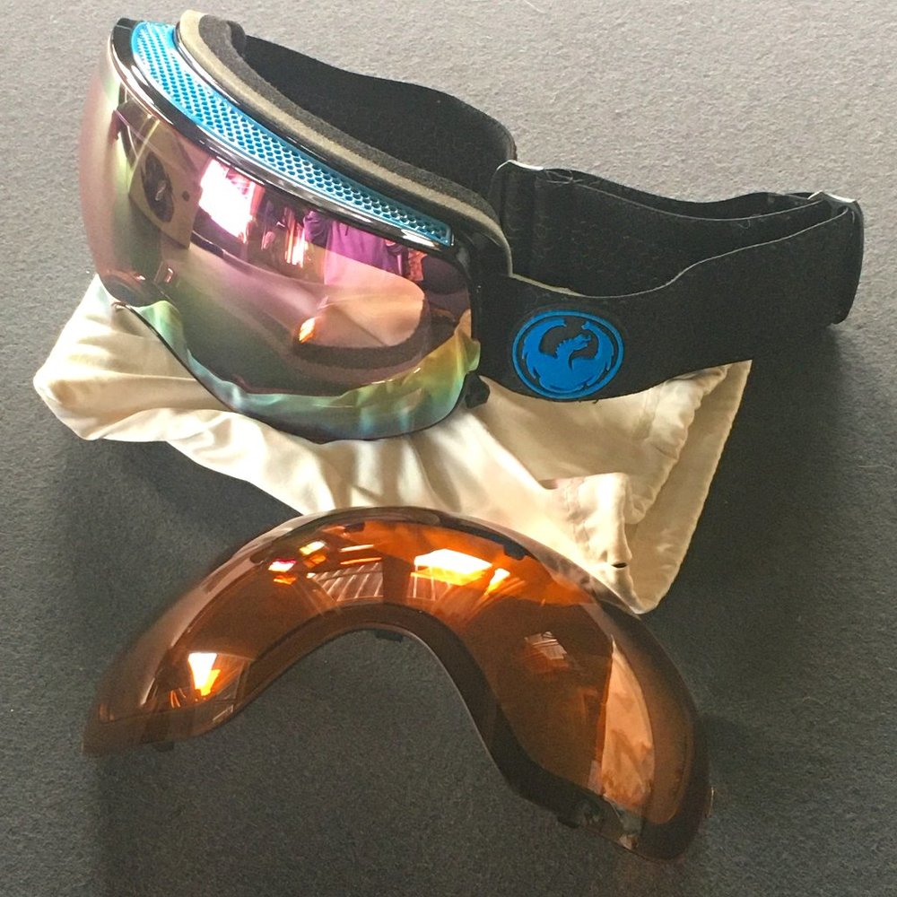 Dragon Alliance X2S snowboard / ski goggles with mirror + extra lens LIKE NEW!